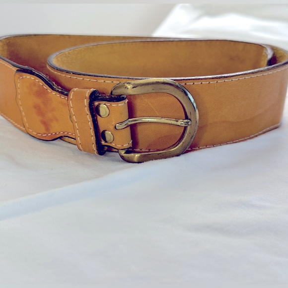 Vintage tan belt size 38 - Picture 4 of 5